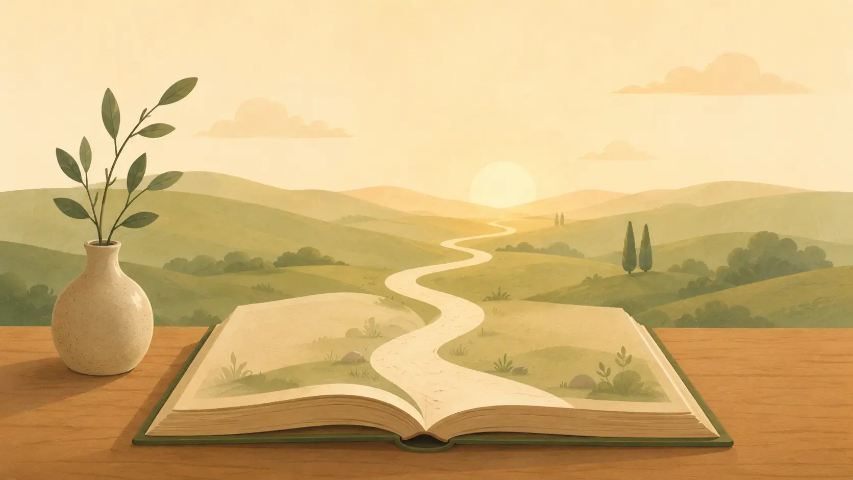 A still life that evokes the Confidence reading room