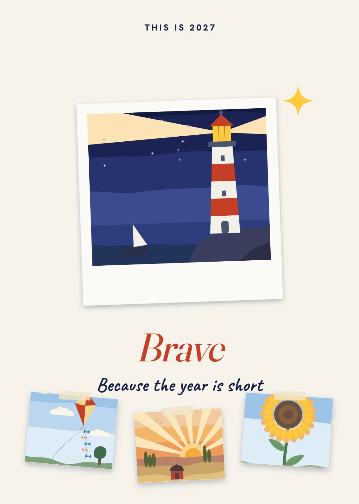 Brave · 2027 vision board, a vision board made on the Vision Board