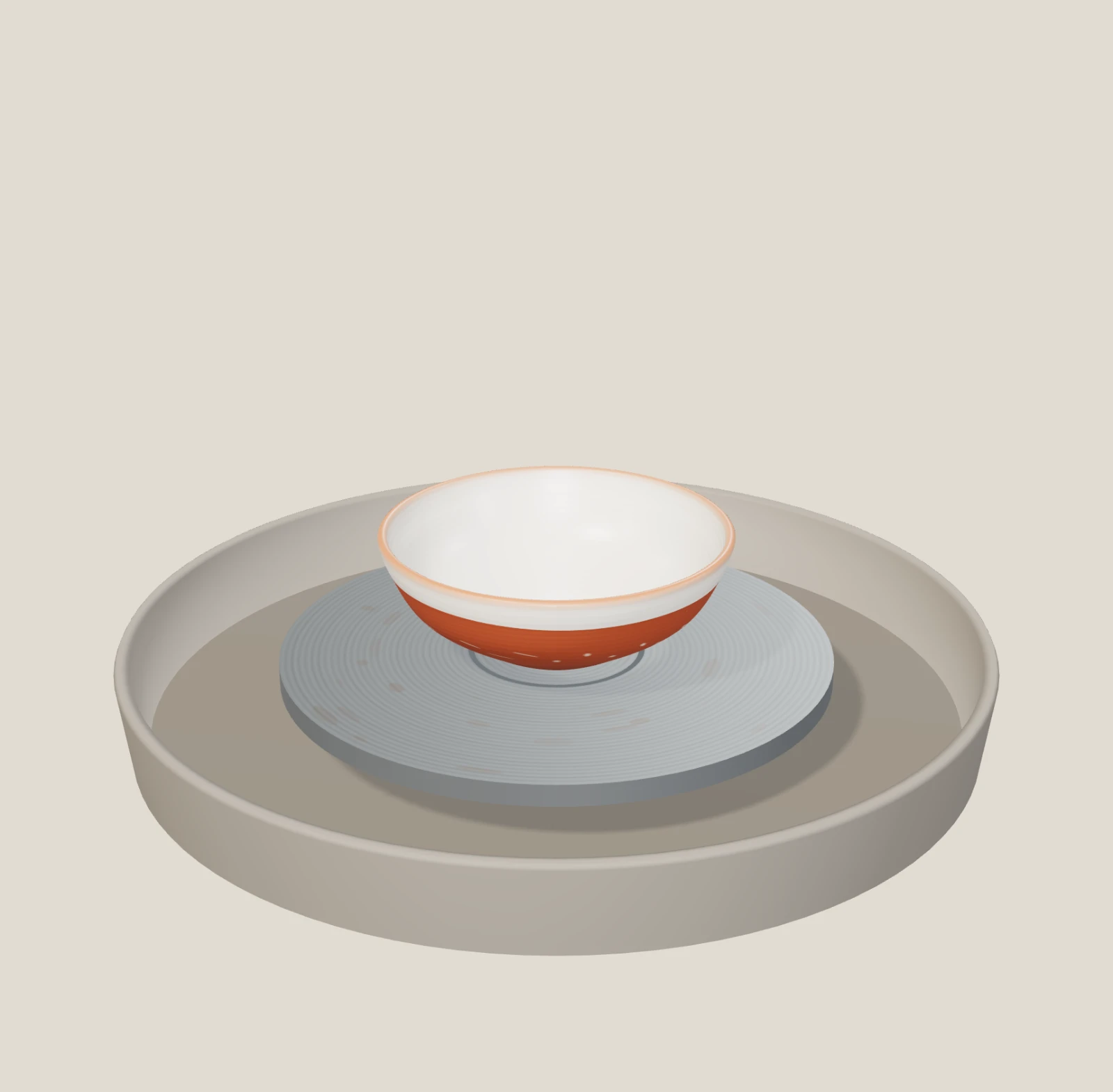 Tin white terracotta pot, a pot made on the Pottery Wheel