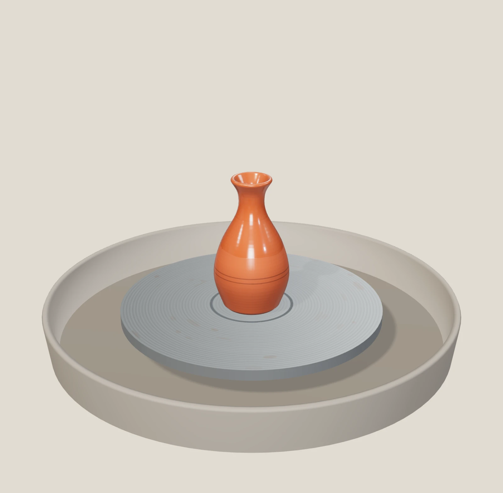 Clear terracotta pot, a pot made on the Pottery Wheel