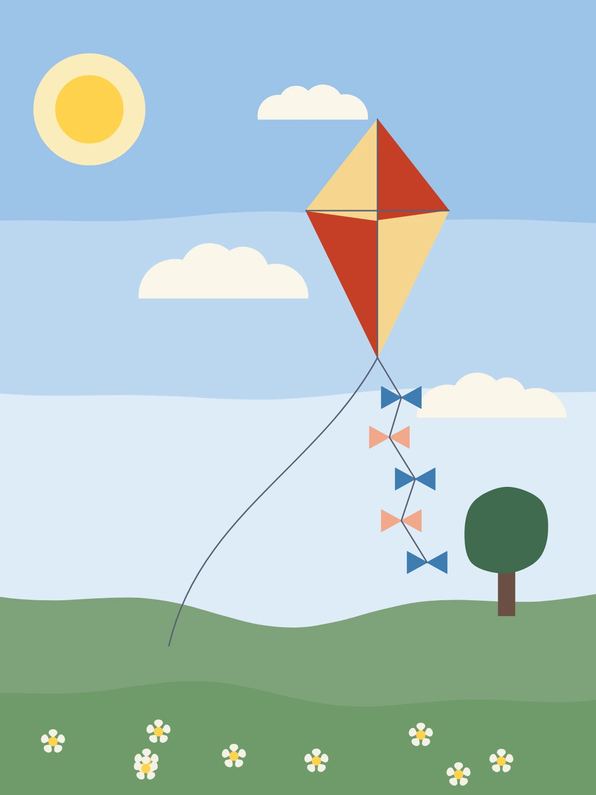 Kite, a page made on the Colour by Number