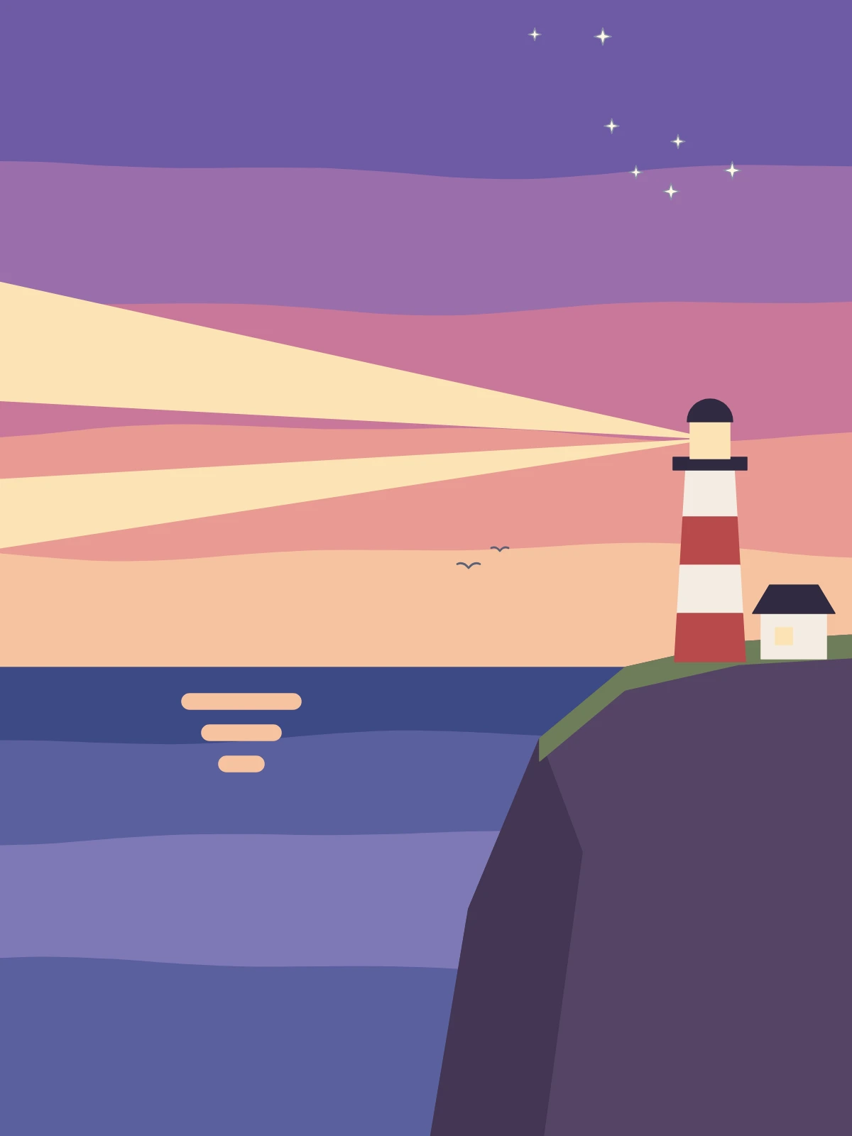Dusk, a page made on the Colour by Number