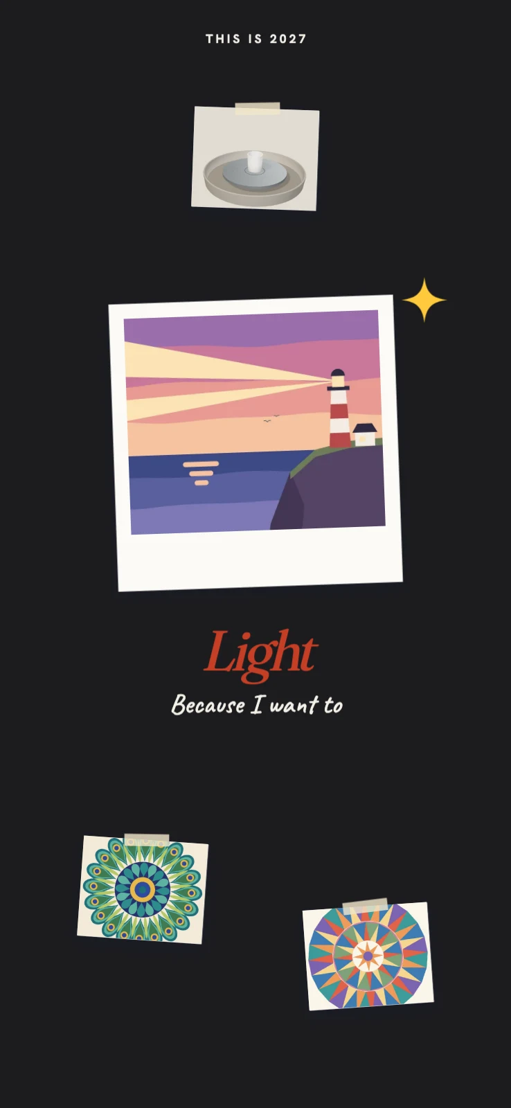 Light · 2027 vision board, a vision board made on the Vision Board