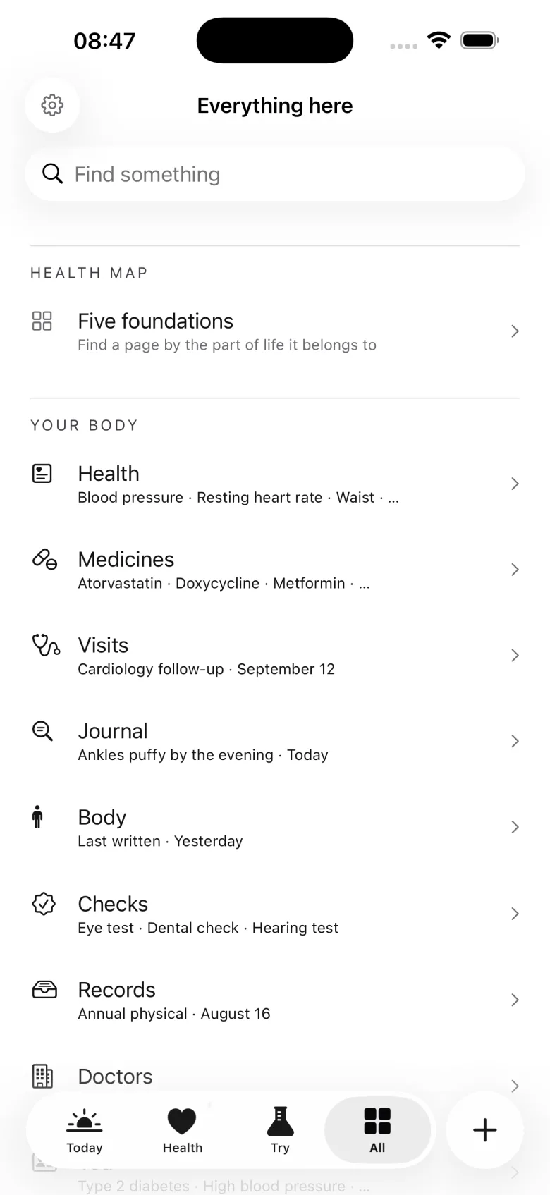 Keep's Everything here page