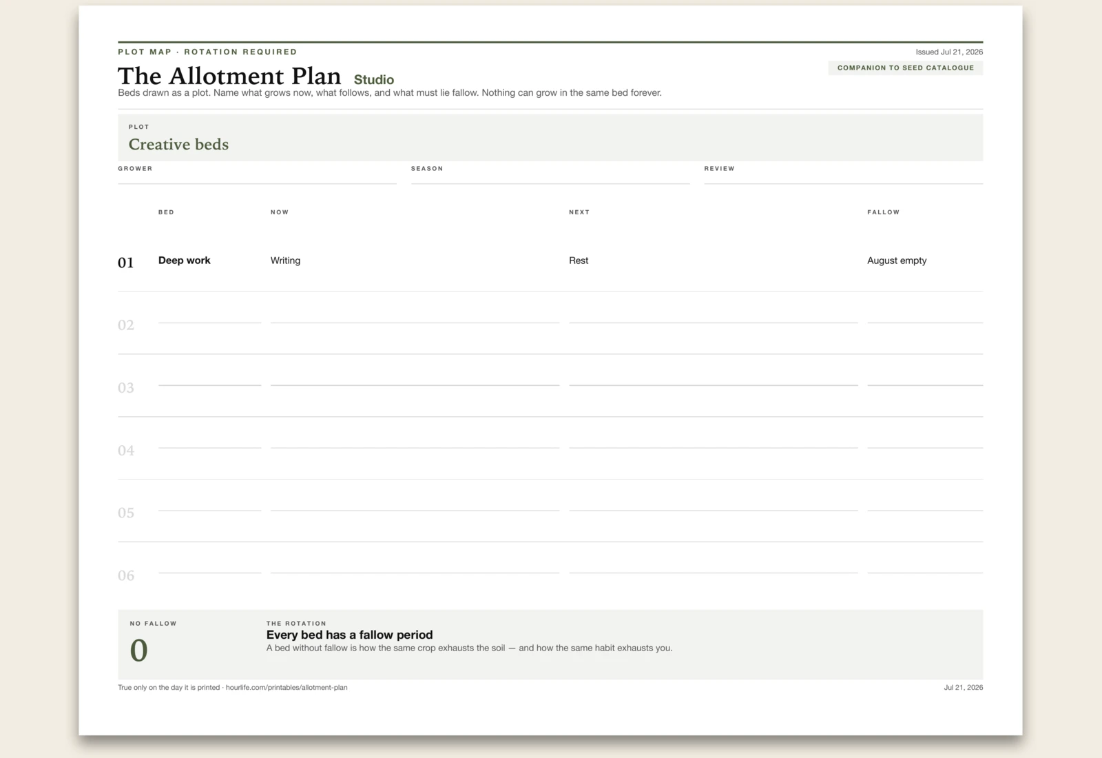 The Allotment Plan alt style preview