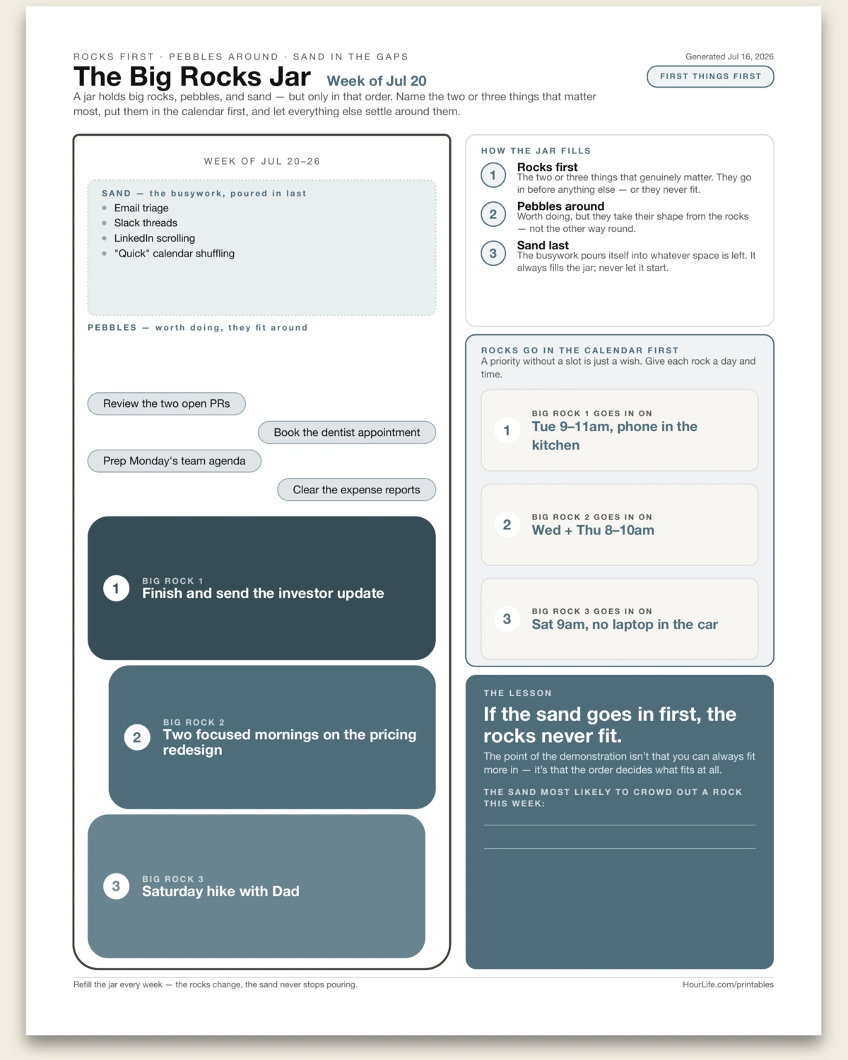 The Big Rocks Jar filled example preview