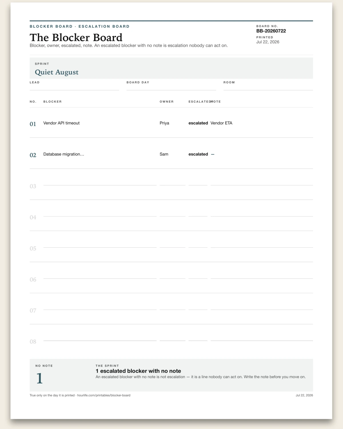 The Blocker Board alt style preview