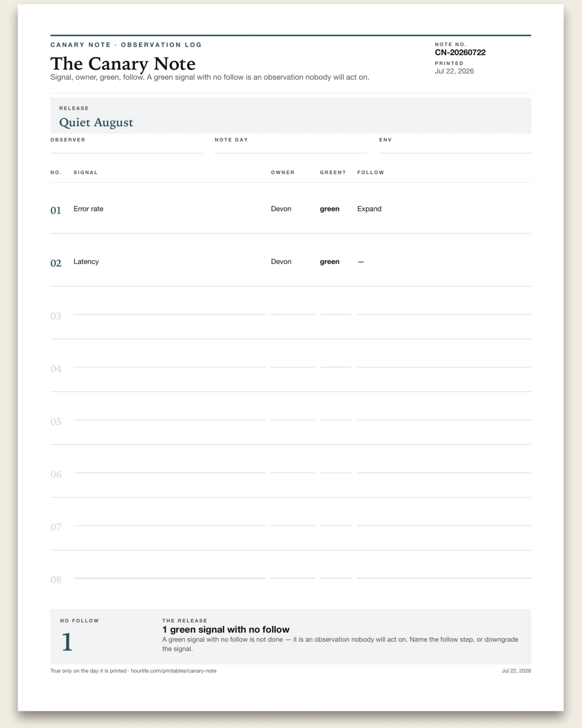 The Canary Note alt style preview