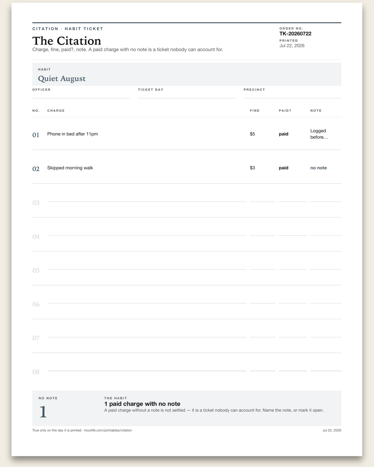 The Citation alt style preview