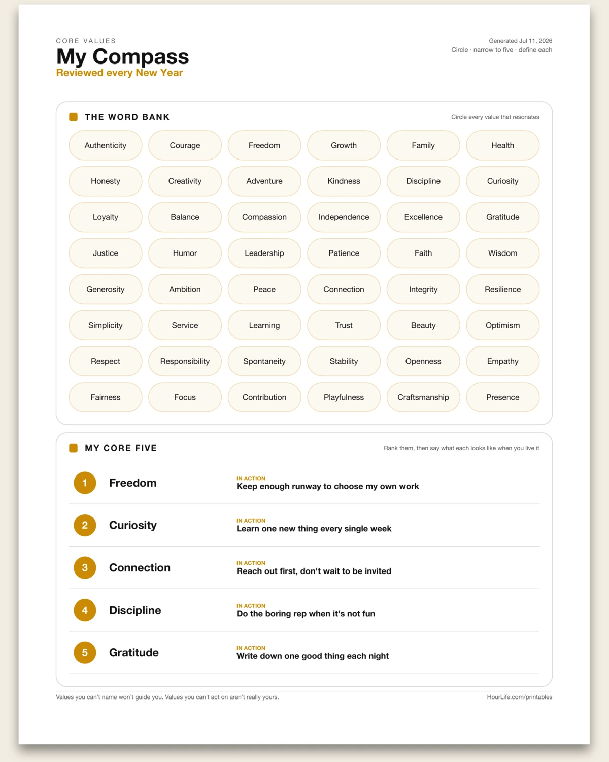 Core Values alt style preview