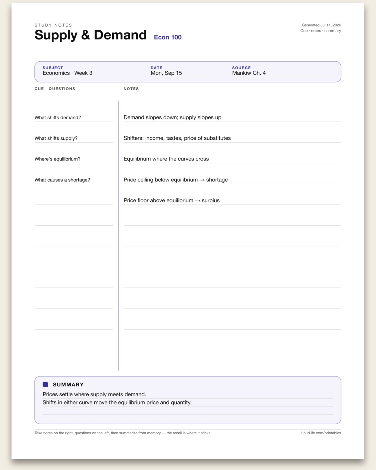 Cornell Notes alt style preview