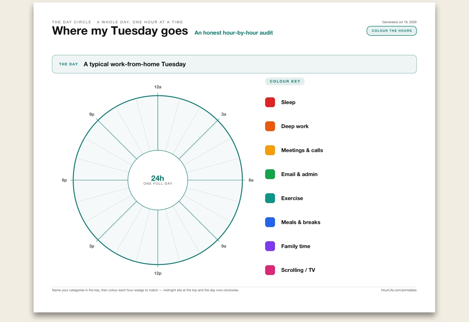 The Day Circle filled example preview