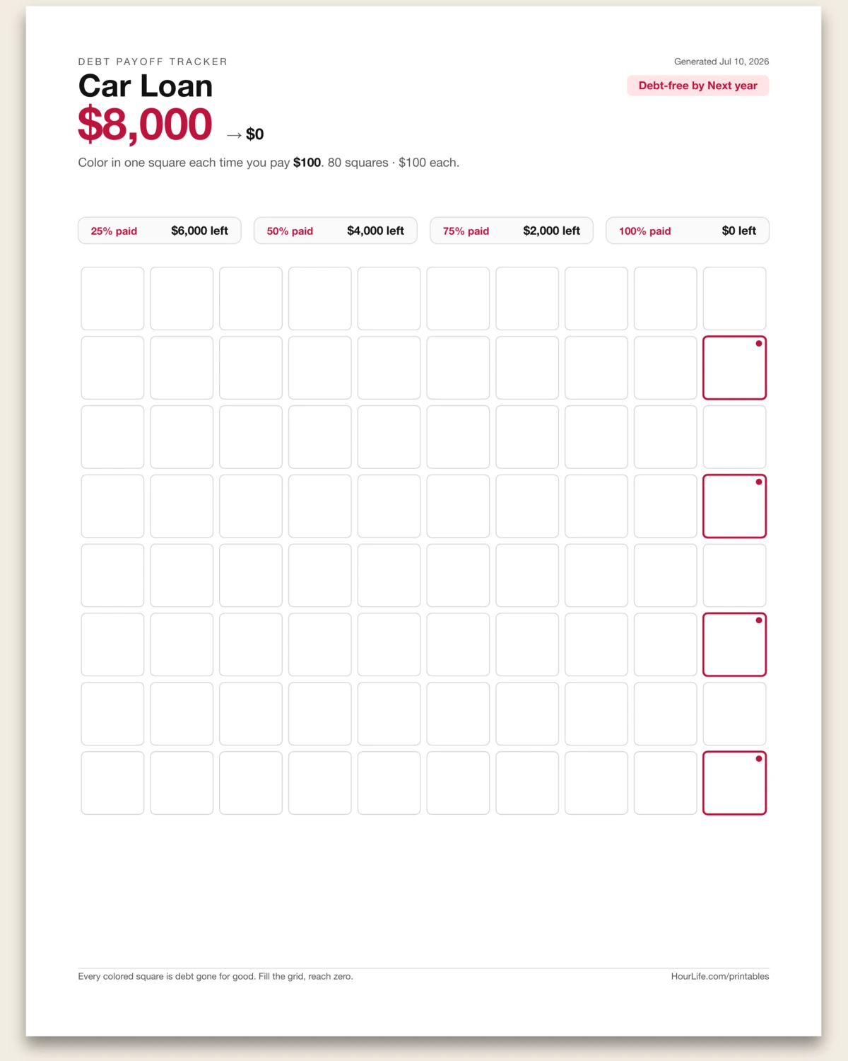 Debt Payoff Tracker alt style preview