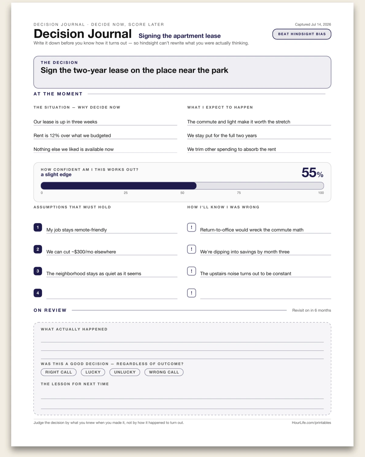Decision Journal alt style preview