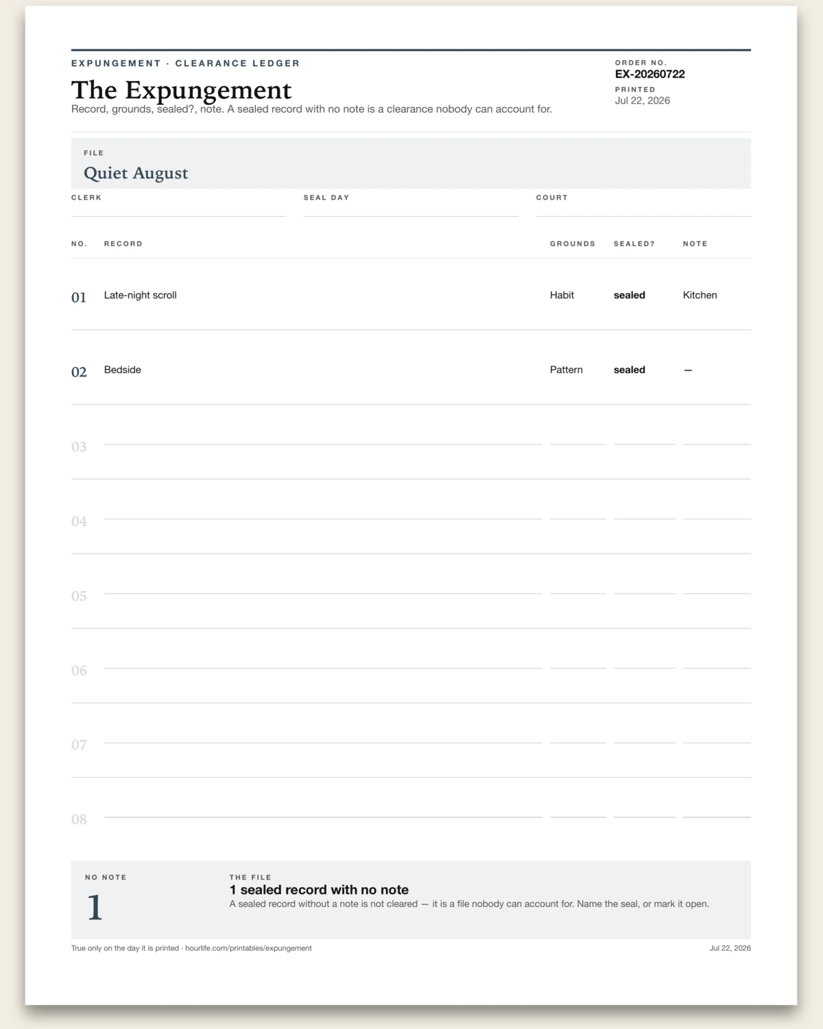 The Expungement alt style preview