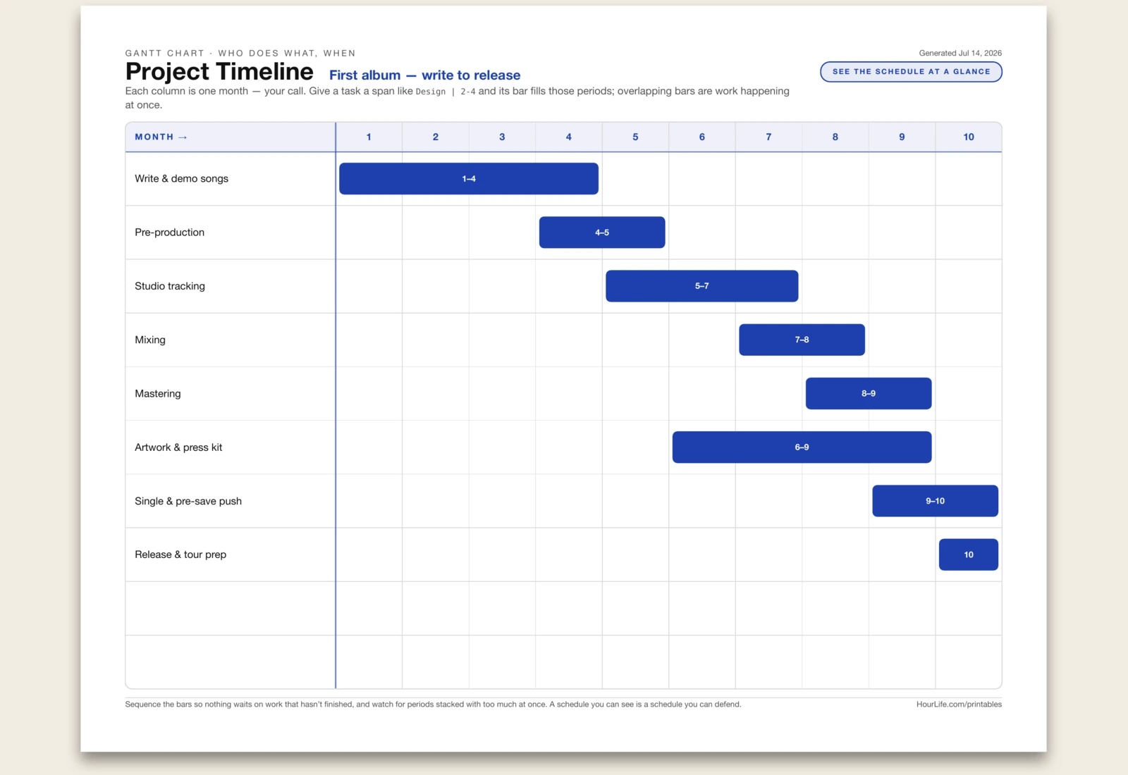 Gantt Chart alt style preview