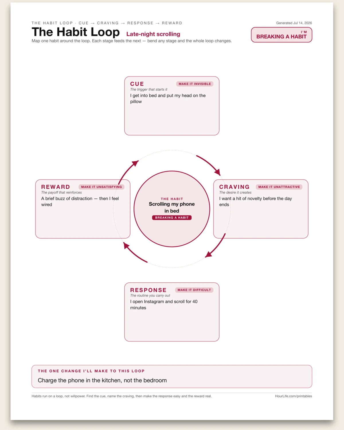 The Habit Loop filled example preview
