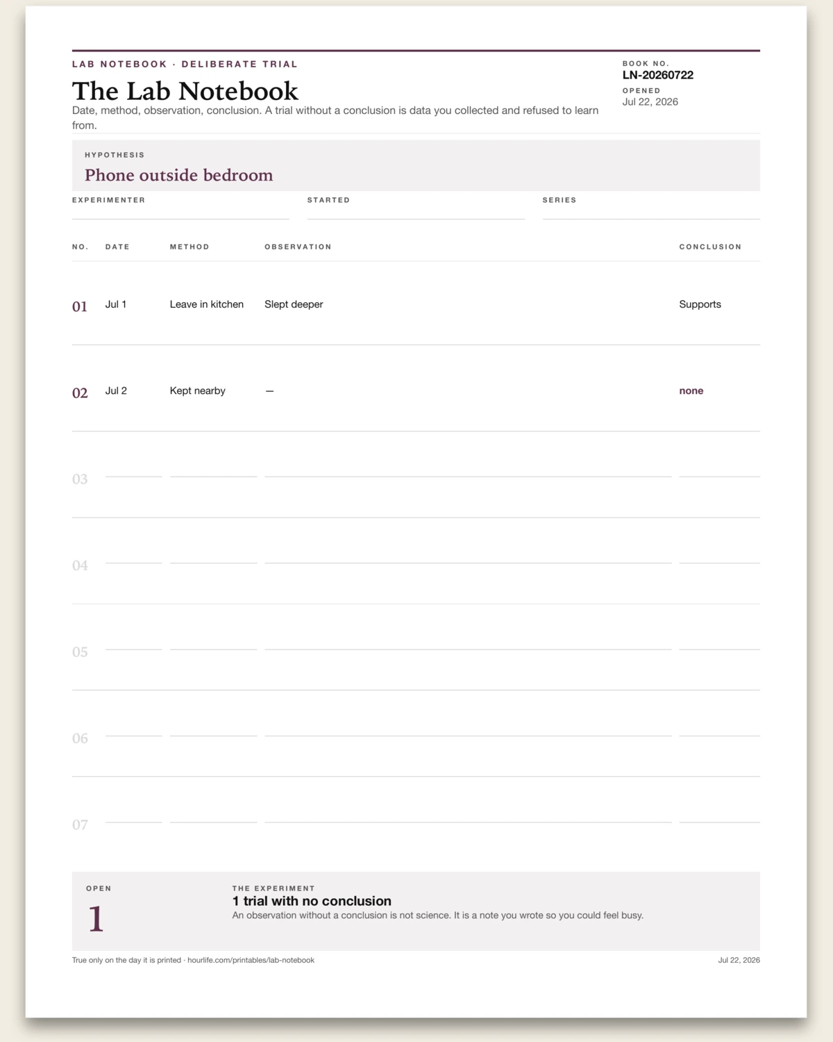 The Lab Notebook alt style preview