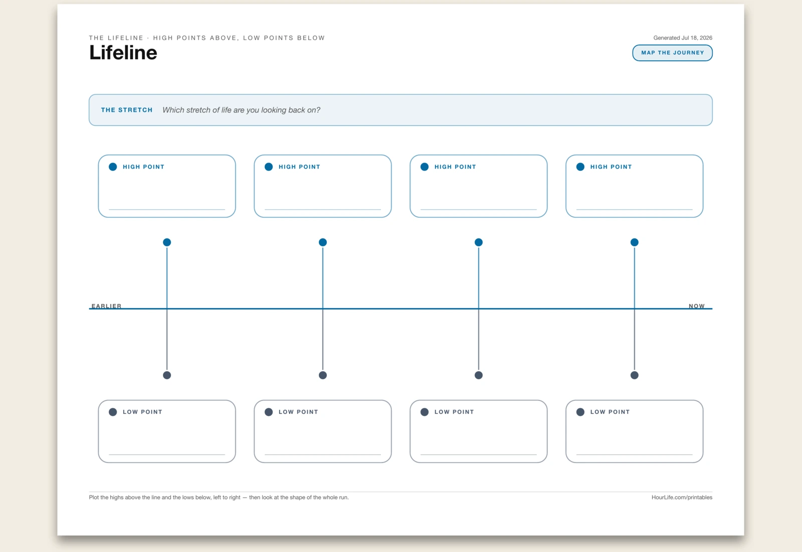 Lifeline blank layout preview
