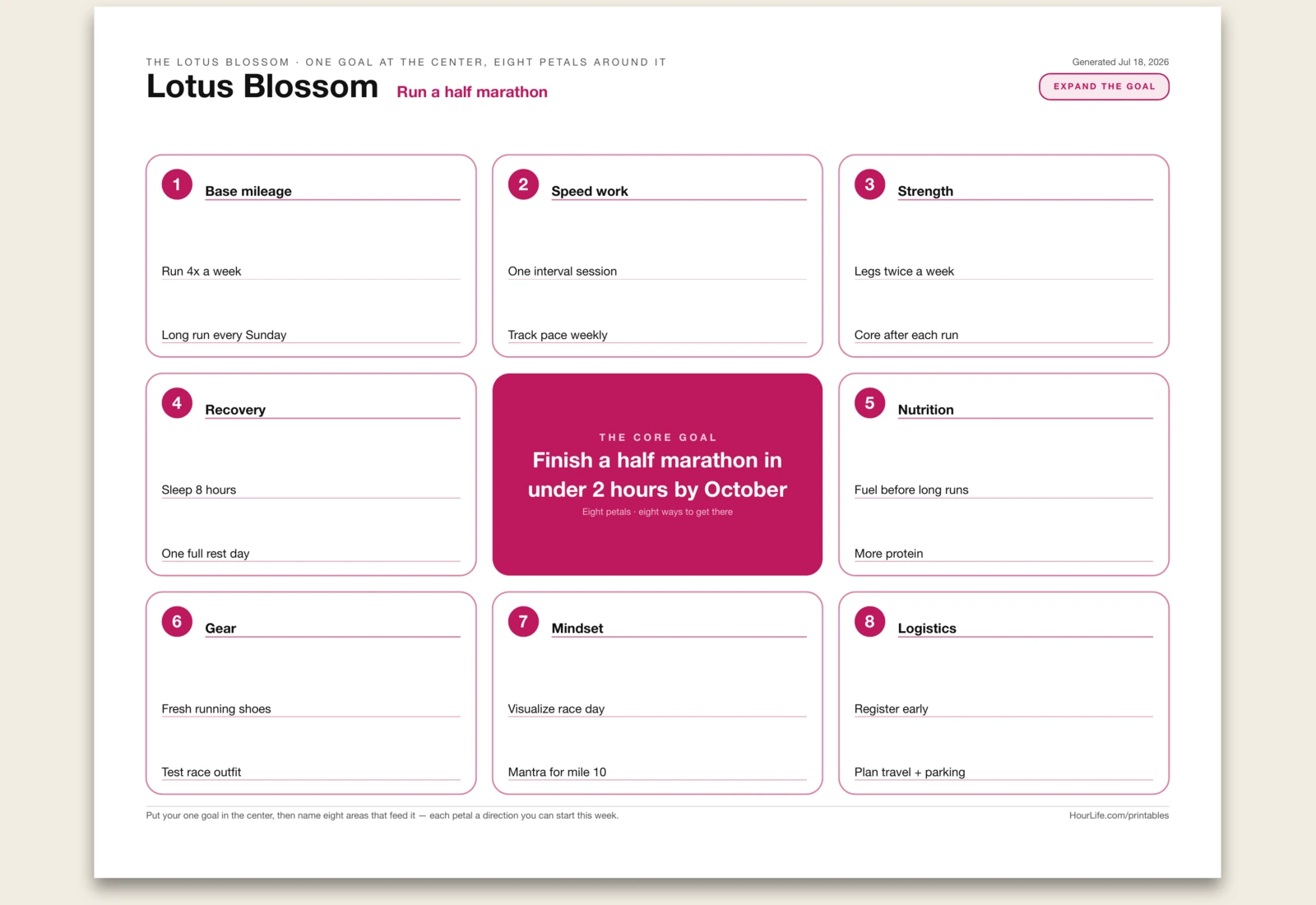 Lotus Blossom filled example preview