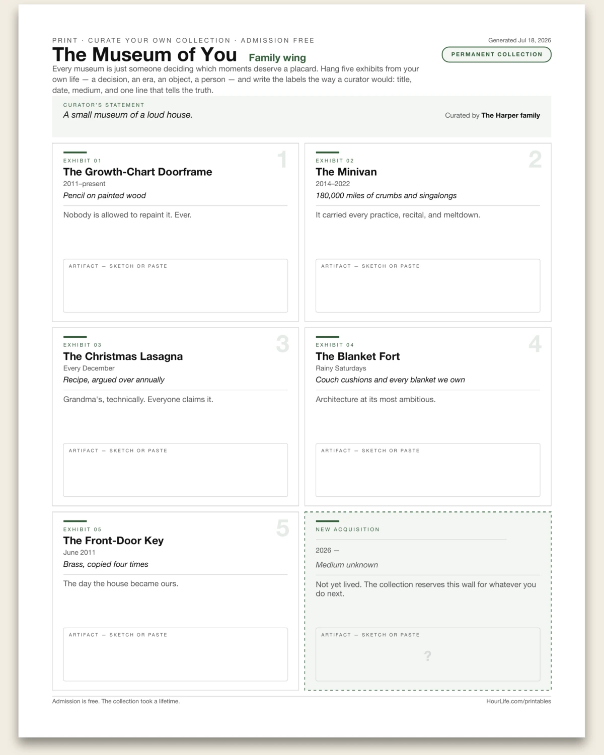 The Museum of You alt style preview