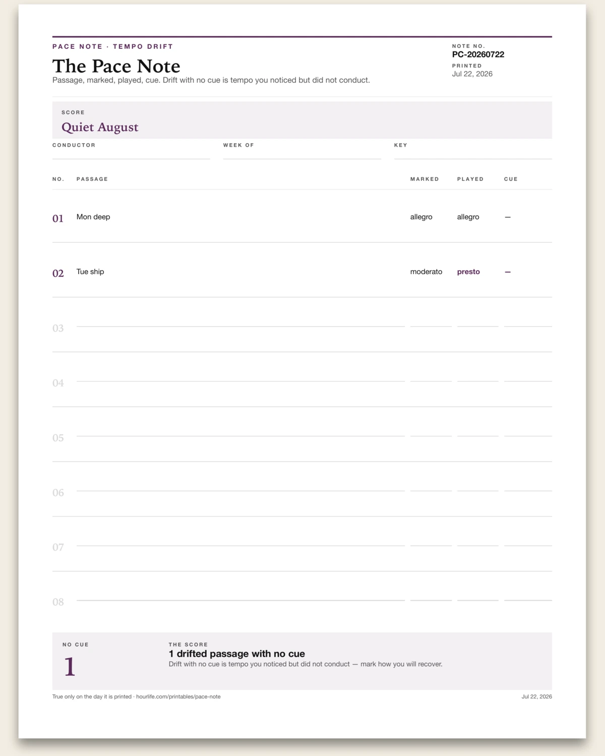 The Pace Note alt style preview