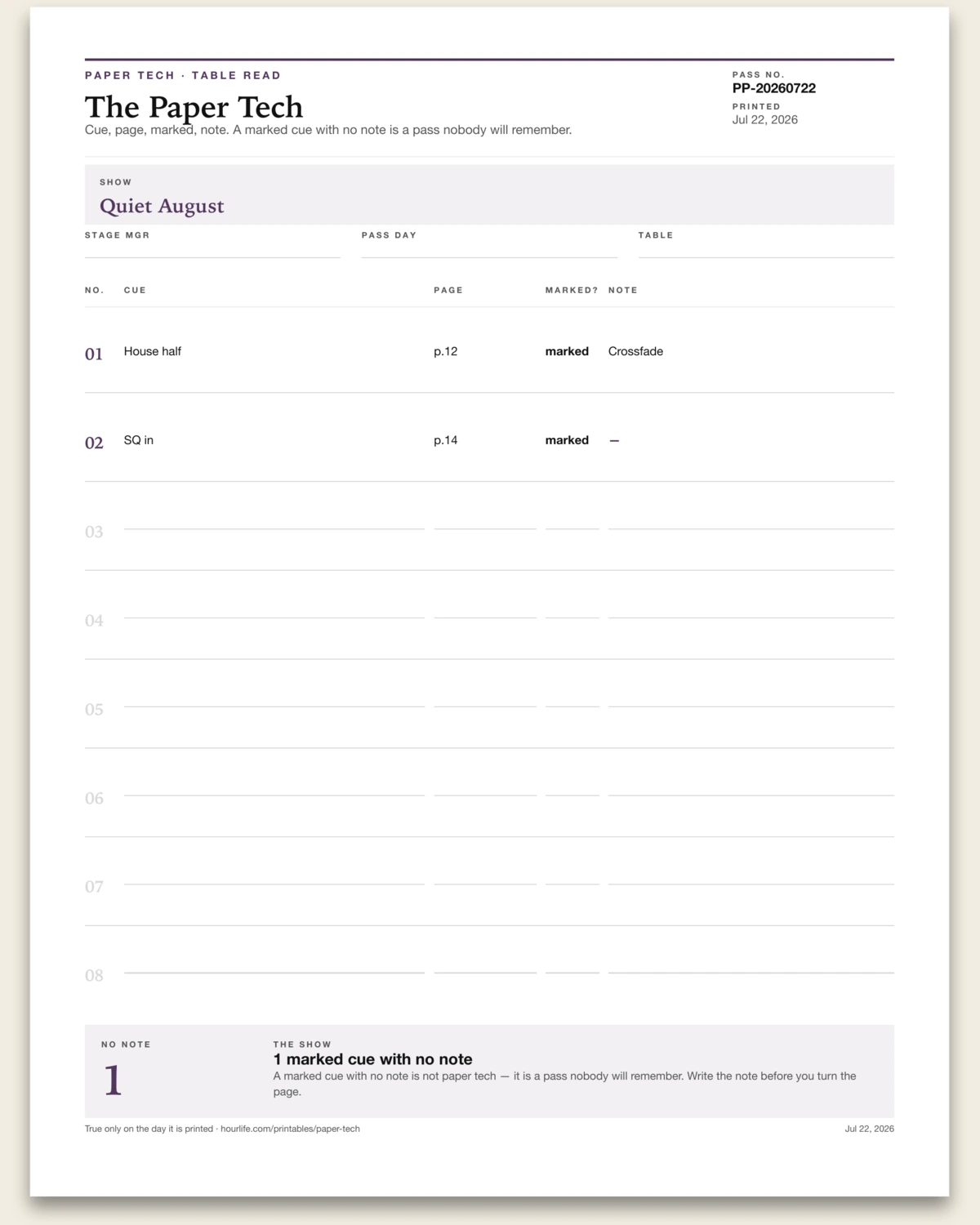 The Paper Tech alt style preview