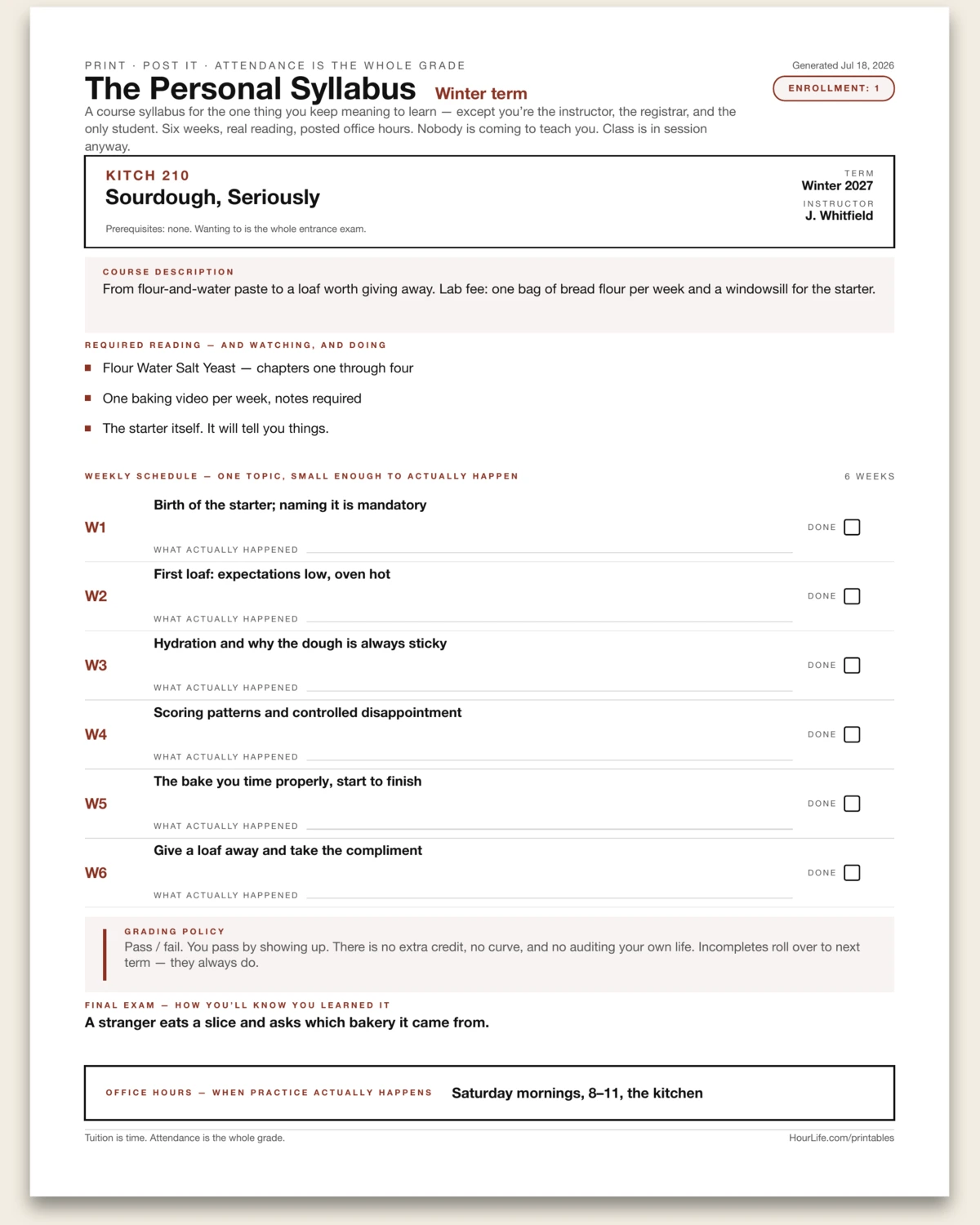 The Personal Syllabus alt style preview