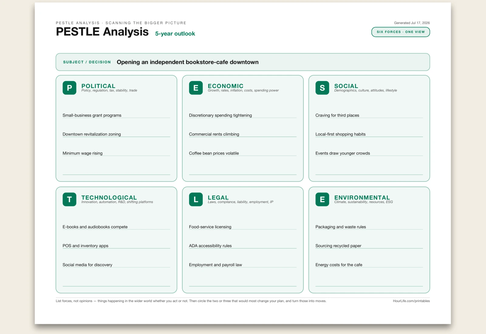 PESTLE Analysis alt style preview