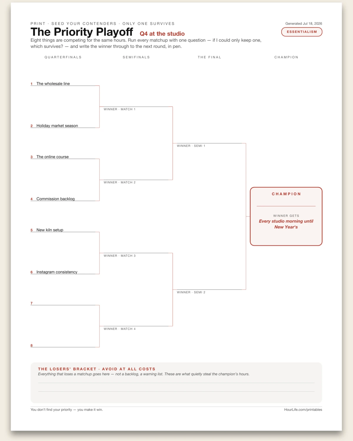 The Priority Playoff alt style preview