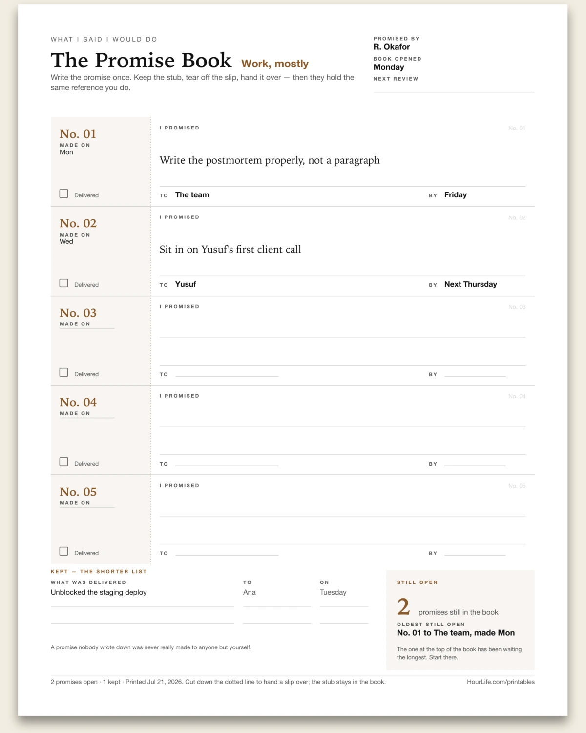 The Promise Book alt style preview