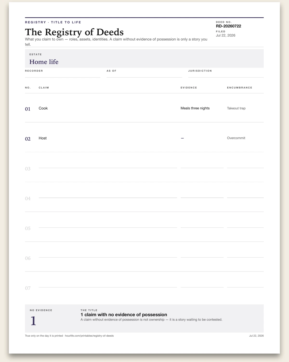 The Registry of Deeds alt style preview