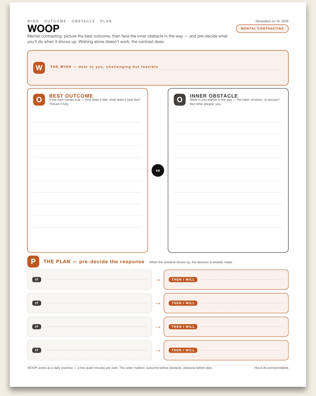 WOOP blank layout preview