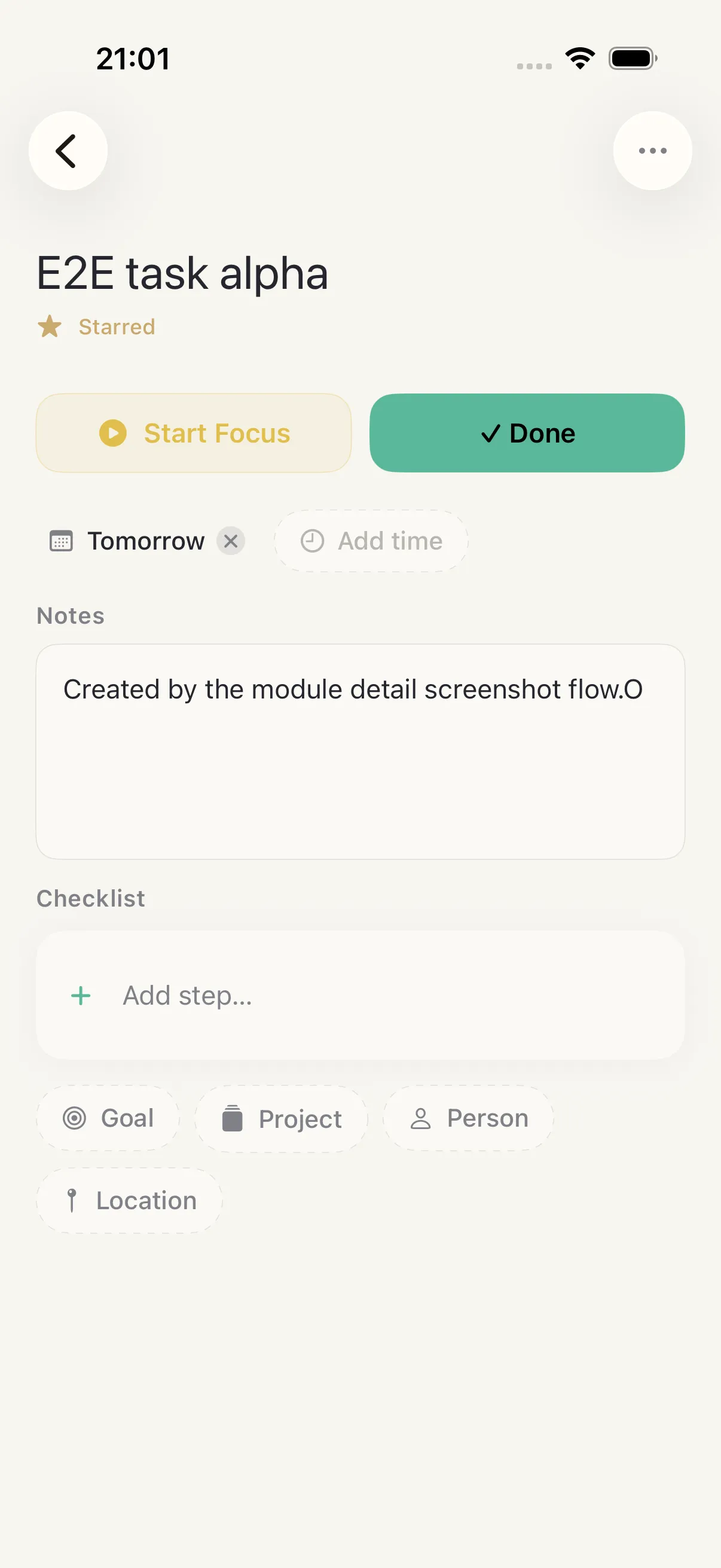 Task detail
