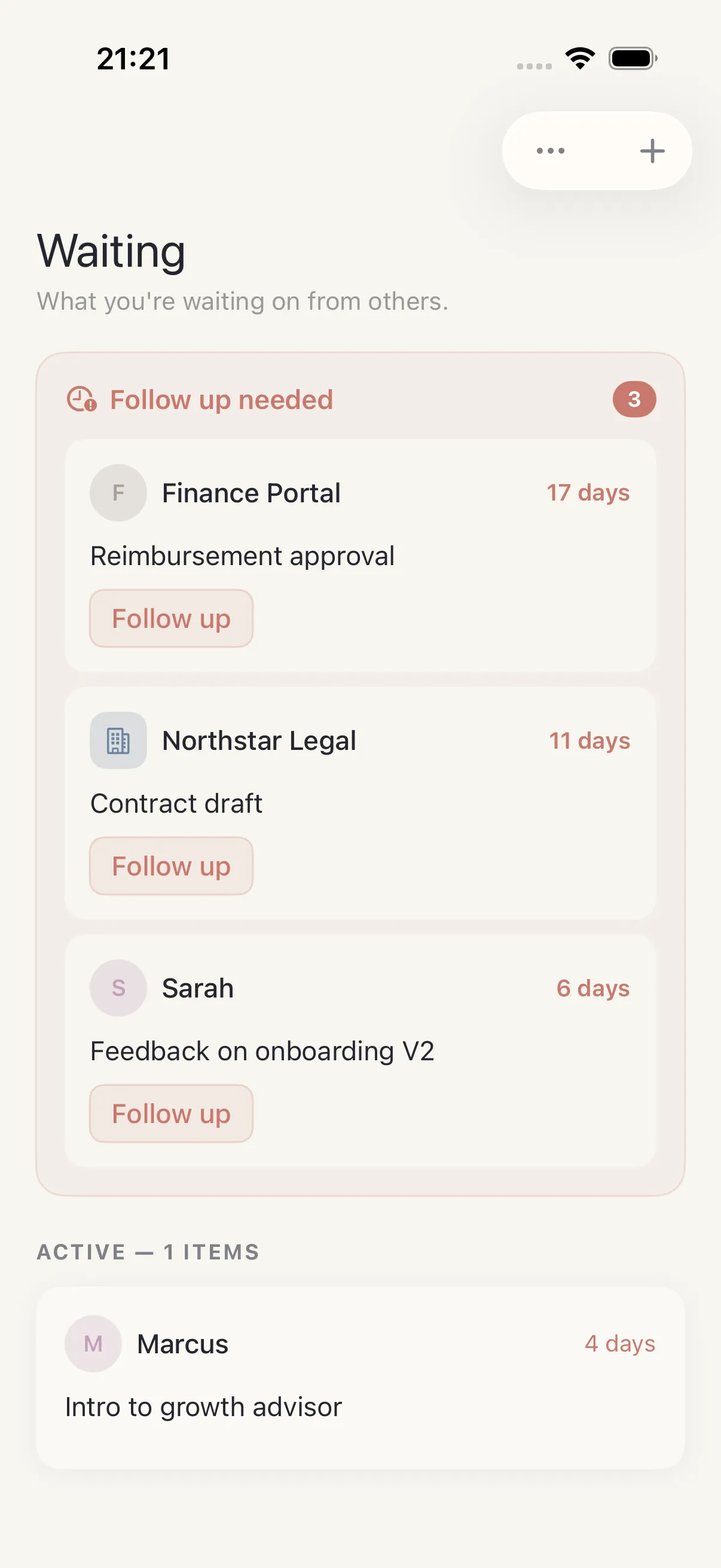 Waiting screen in HourLife