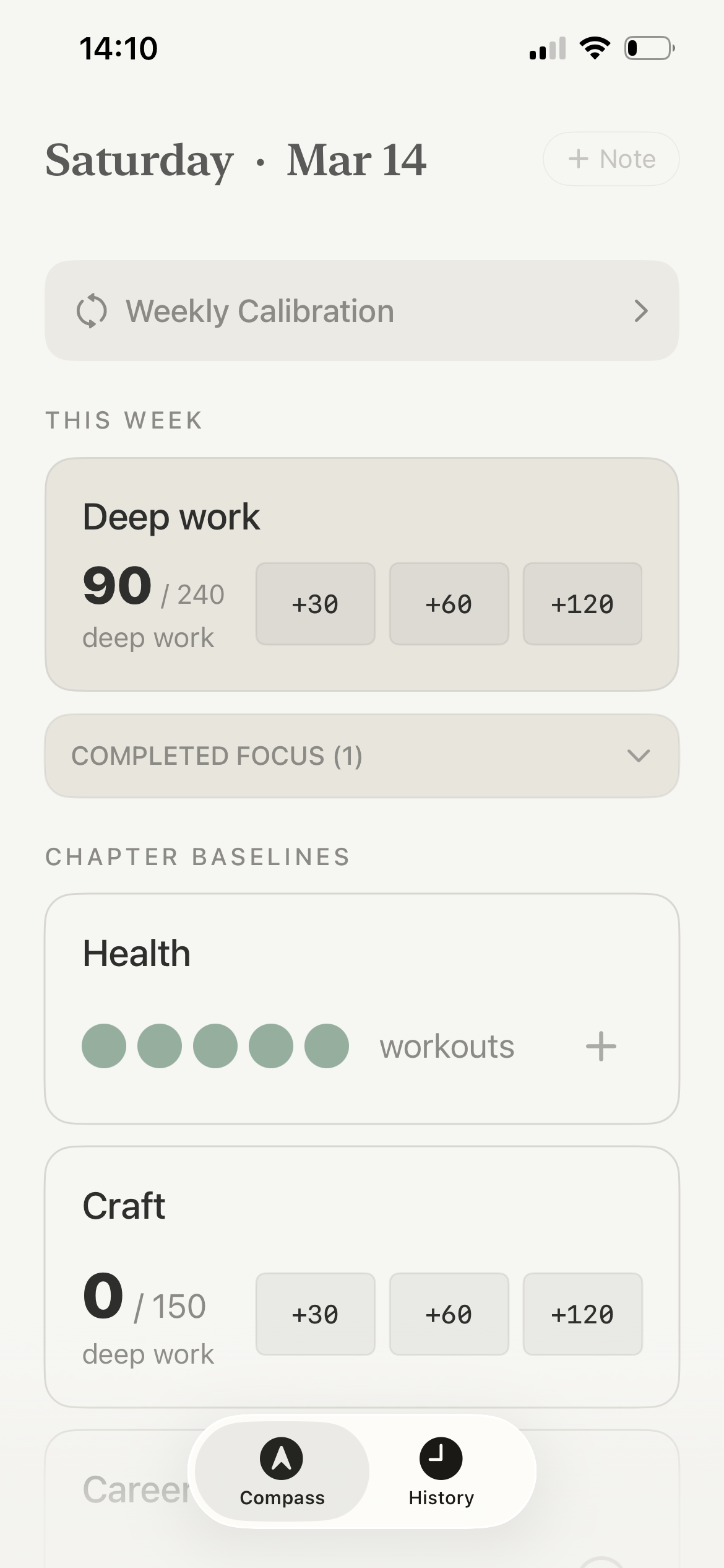 TinyPact Compass screen