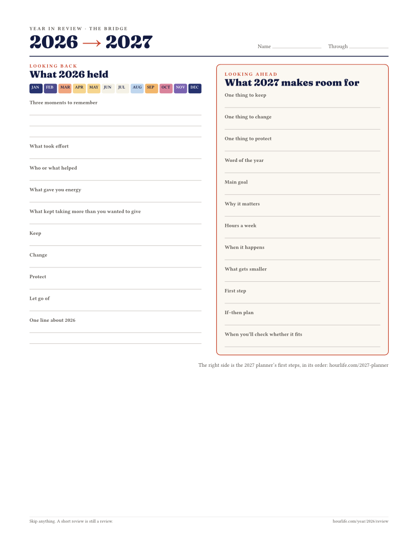 The first page of 2026 to 2027